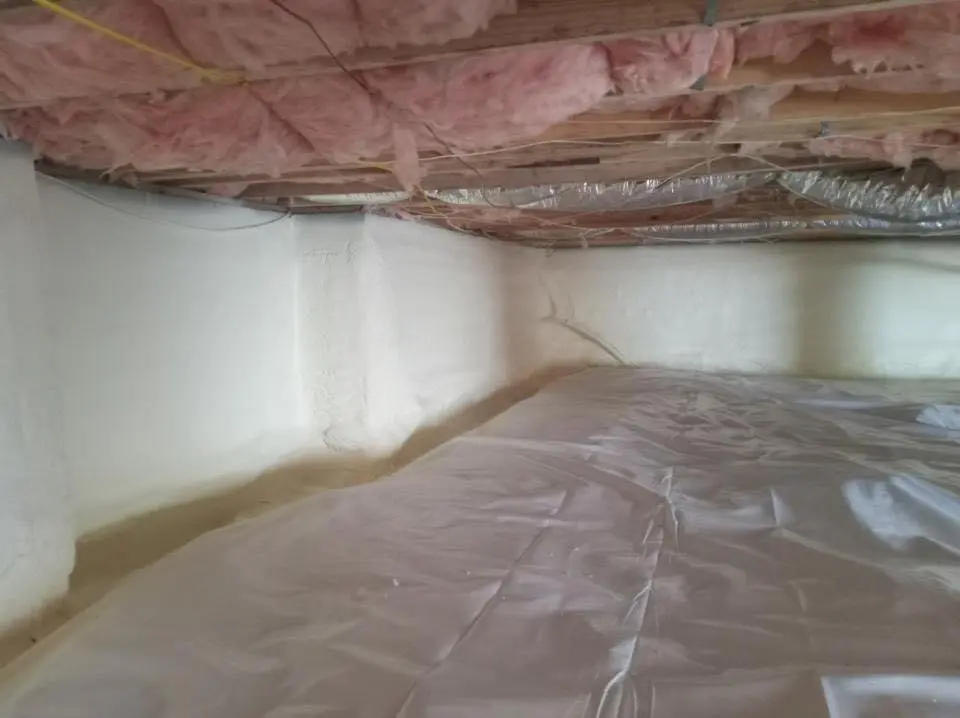 Crawl space encapsulation with closed-cell spray foam for Roof Waterproofing in Albany